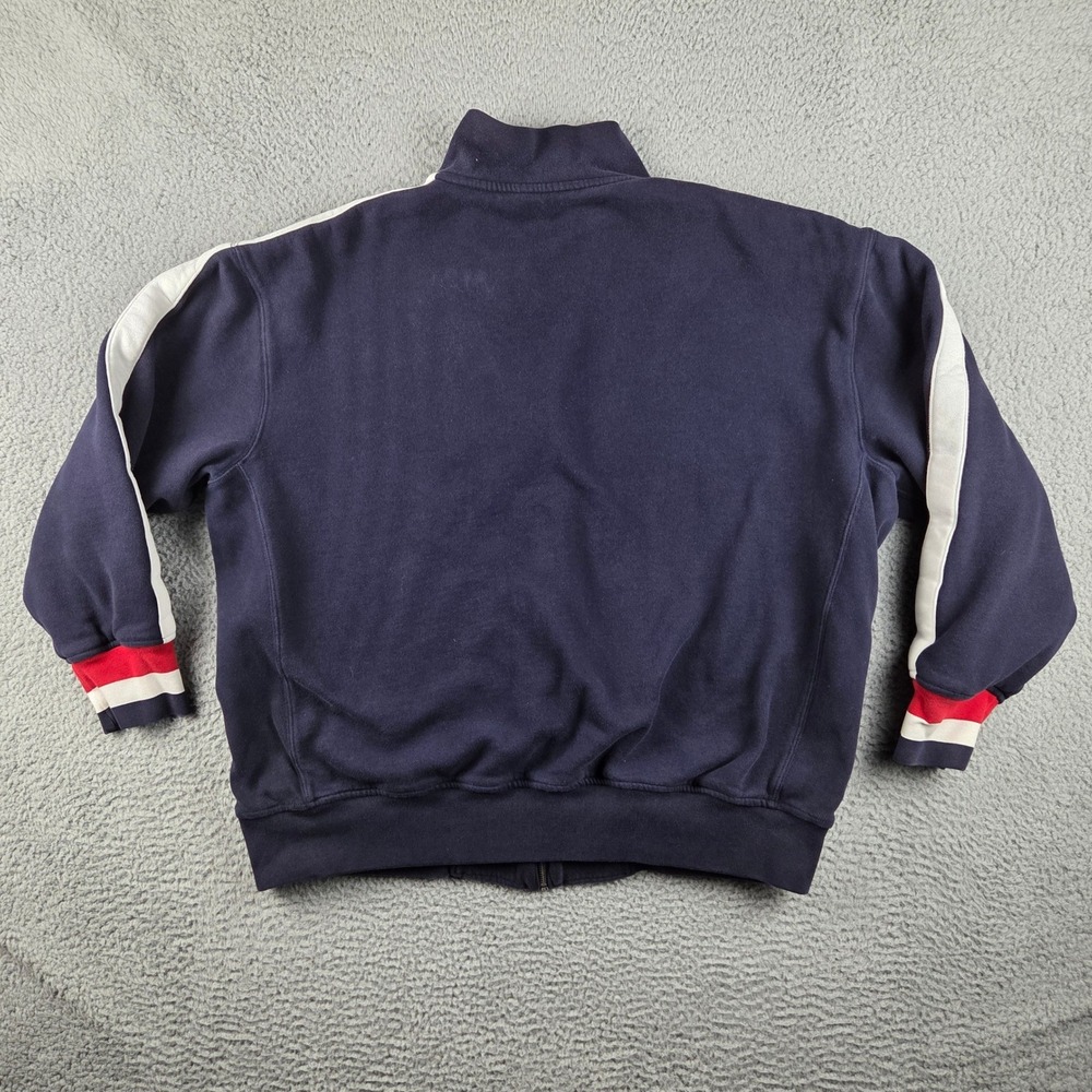 Polo Ralph Lauren Track Jacket Mens 2XB Navy‎ Blue Thermal Lined Full Zip Stripe - Picture 10 of 10